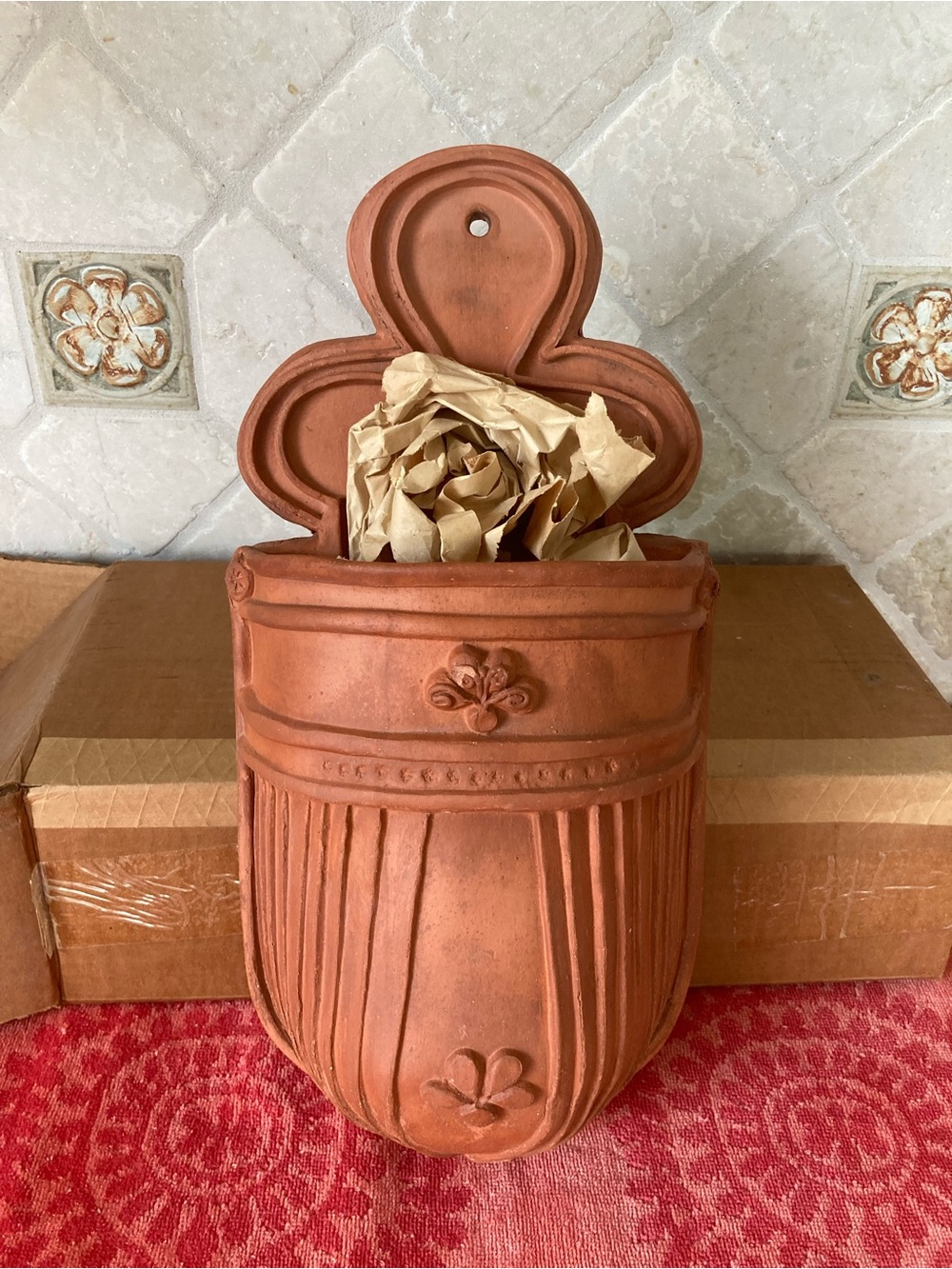 Vintage Terracotta Wall Pocket Planter - Picture 7 of 7